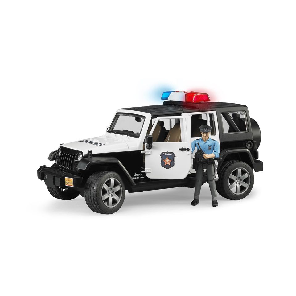 Bruder Jeep Wrangler Unlimited Rubicon Polizeifahrzeug & Polizist
