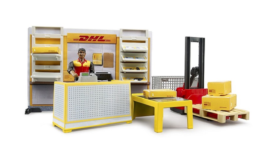 BRUDER bworld DHL Shop m. Handhubstapler