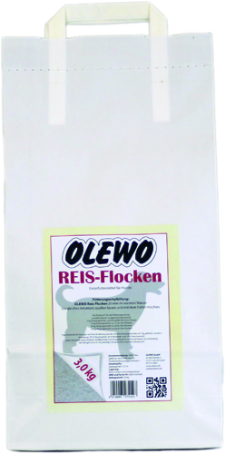Olewo Reis-Flocken für Hunde, 3 kg
