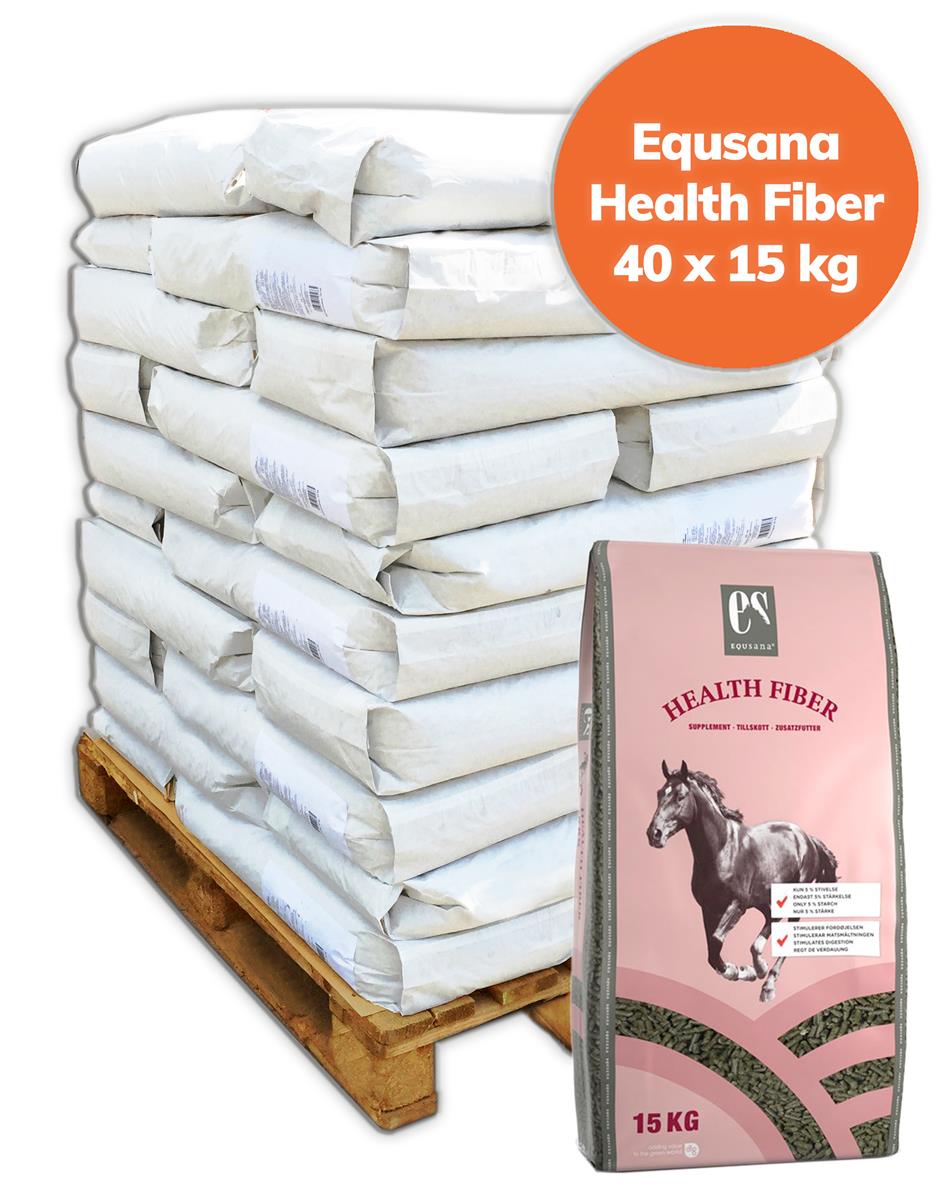 Palette Equsana Health Fiber Strukturfutter für Pferde 600 kg, 40x 15 kg