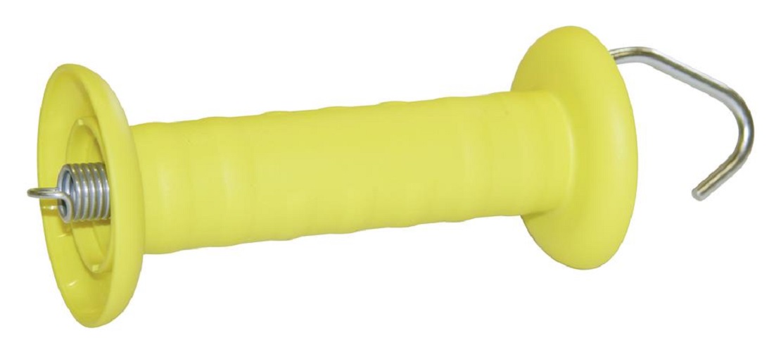 Kerbl Torgriff offen mit Haken, gelb