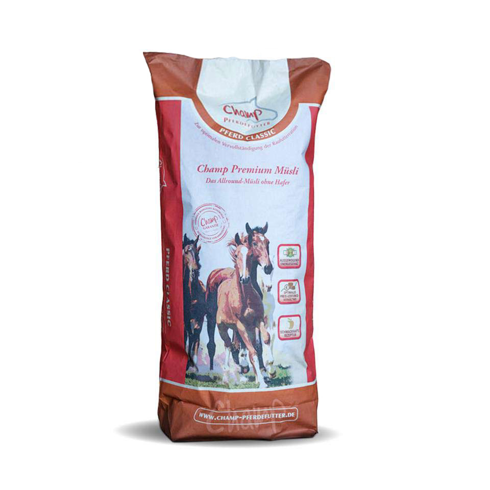 Palette Champ Premium Müsli für Pferde, 720 kg, 36x 20 kg