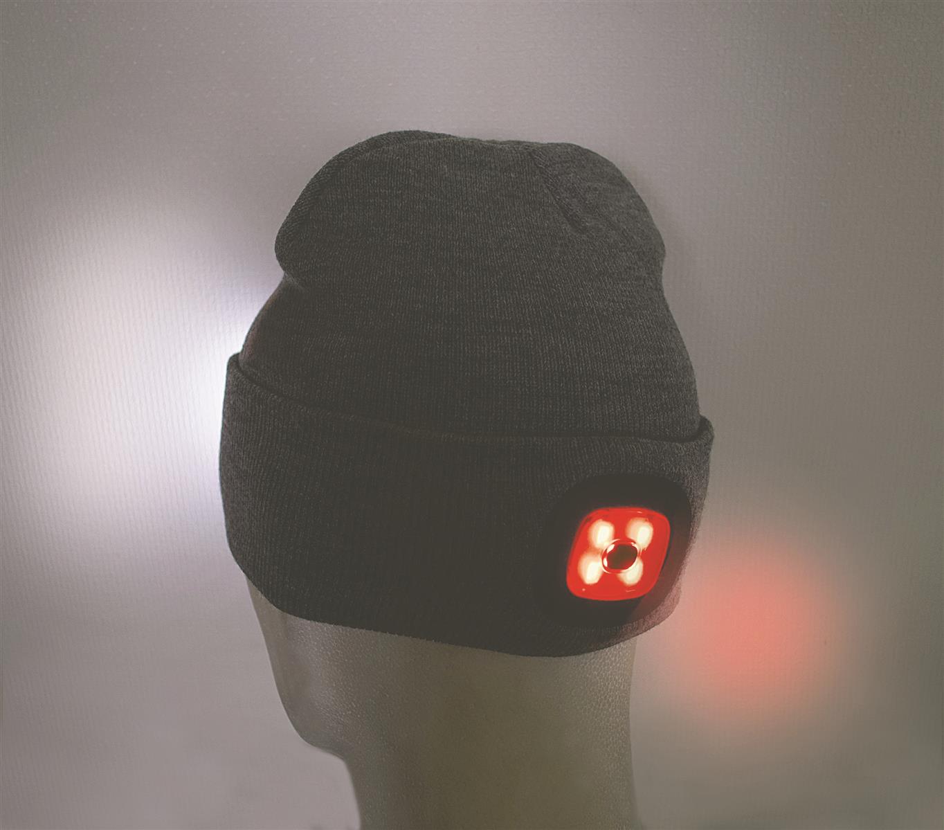 Ryom Mütze mit LED-Kopflampe vorne und hinten