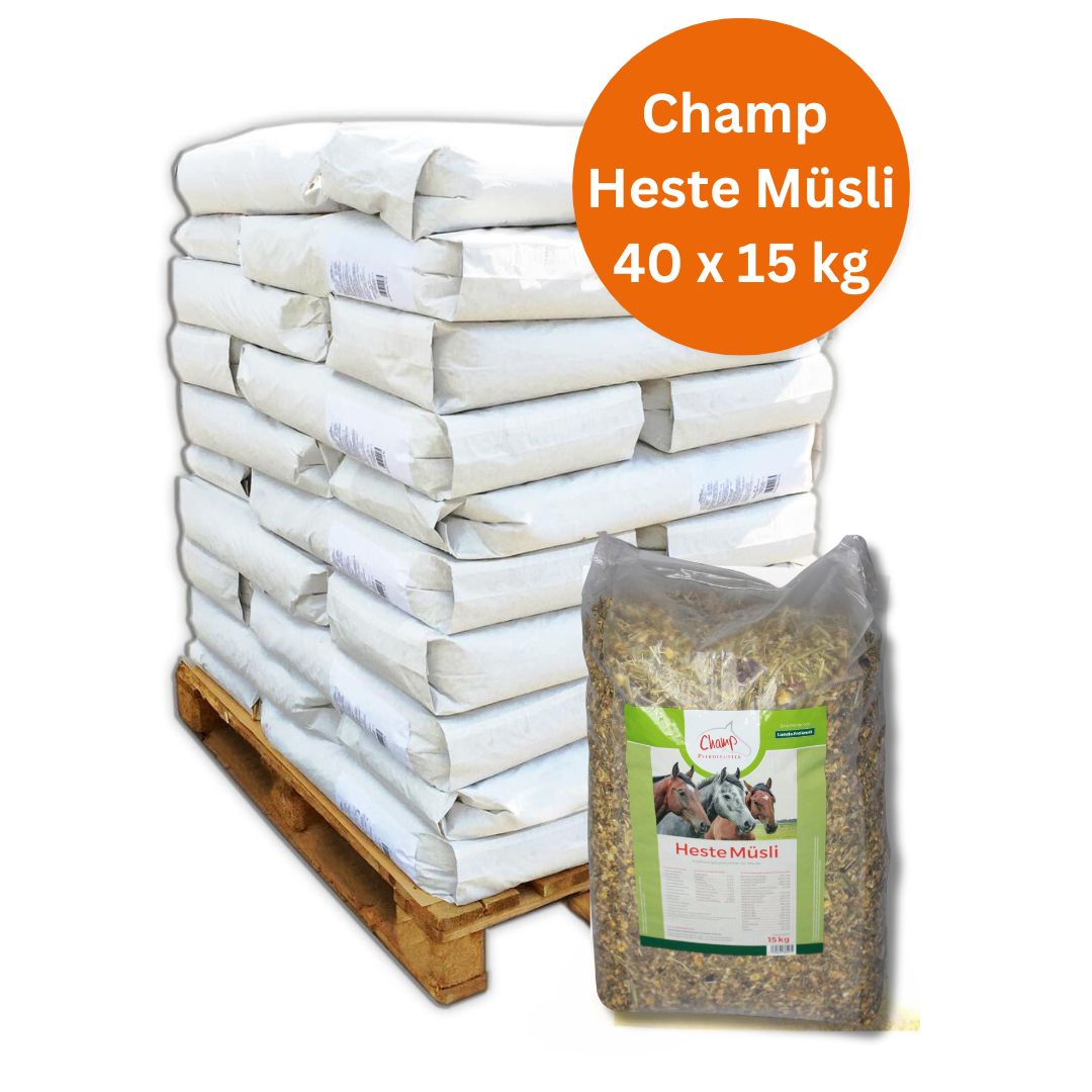 Palette Champ Heste Müsli (ScanFarm) 600 kg, 40x 15 kg