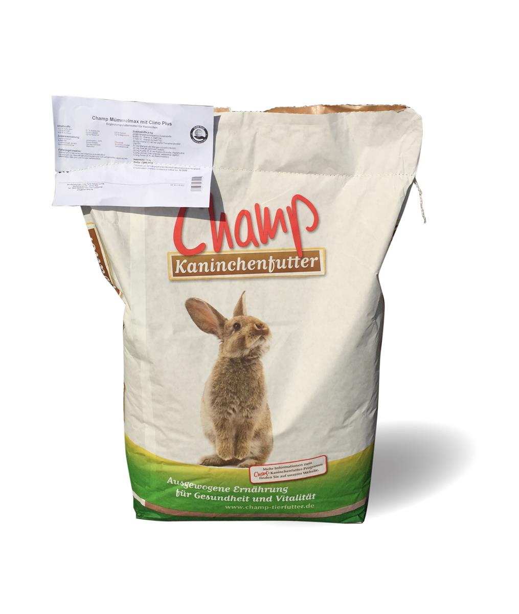 Champ getreidefreies Kaninchenfutter Mümmelmax mit Clino Plus, 10 kg