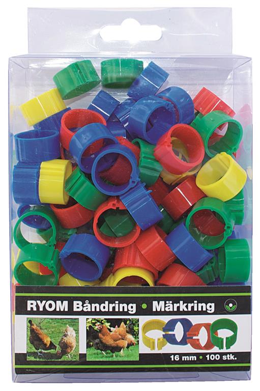 Ryom Bandringe Kunststoff verschiedene Farben 16 mm, 100 St.