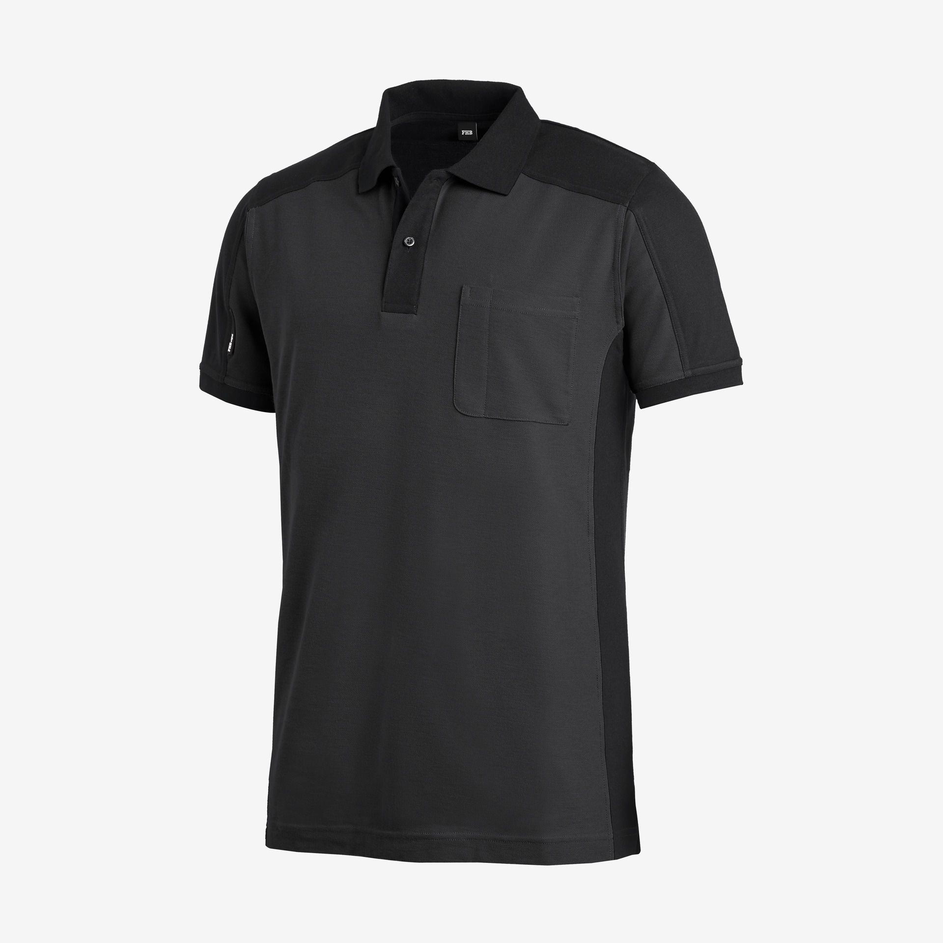 FHB Polo-Shirt Konrad, anthrazit-schwarz 3XL