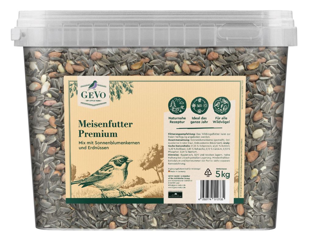GEVO Meisenfutter Premium, 5 kg Eimer
