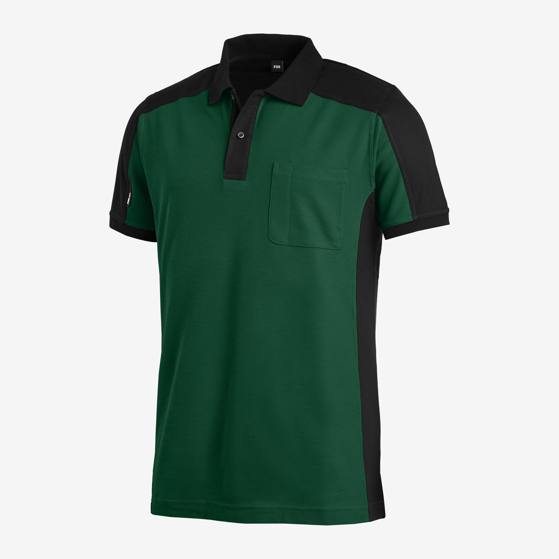 FHB Polo-Shirt Konrad, grün-schwarz