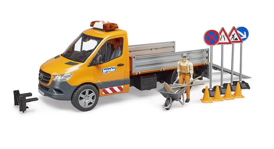 BRUDER MB Sprinter Kummonal mit Fahrer