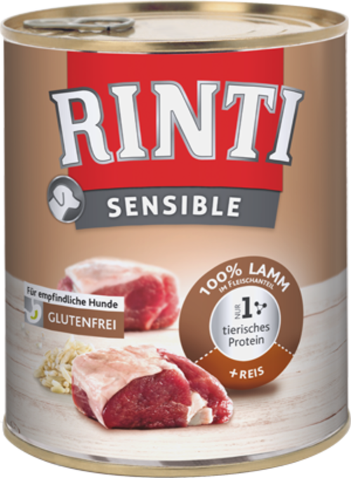 Rinti Sensible Lamm + Reis für Hunde, 800 g