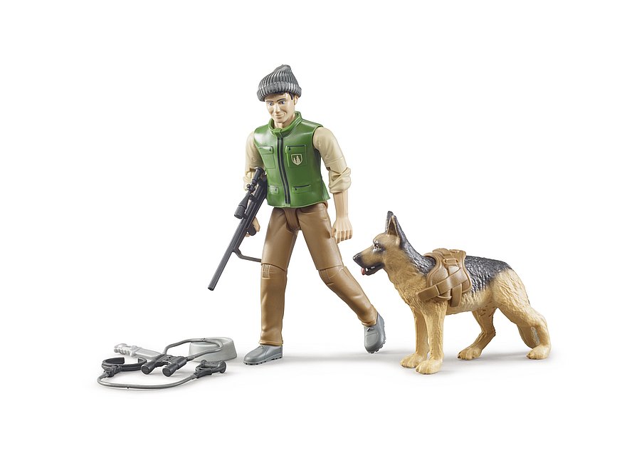 Bruder bworld Förster mit Hund und Ausrüstung