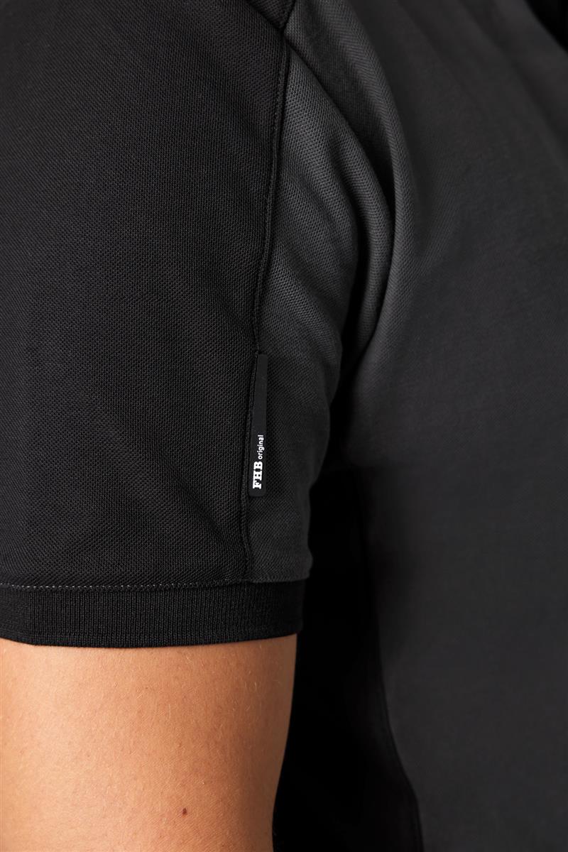 FHB Polo-Shirt Konrad, anthrazit-schwarz 3XL
