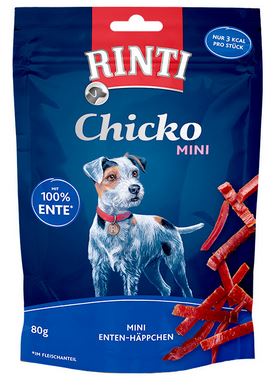 Chicko Mini Ente Snack für Hunde, 80 g